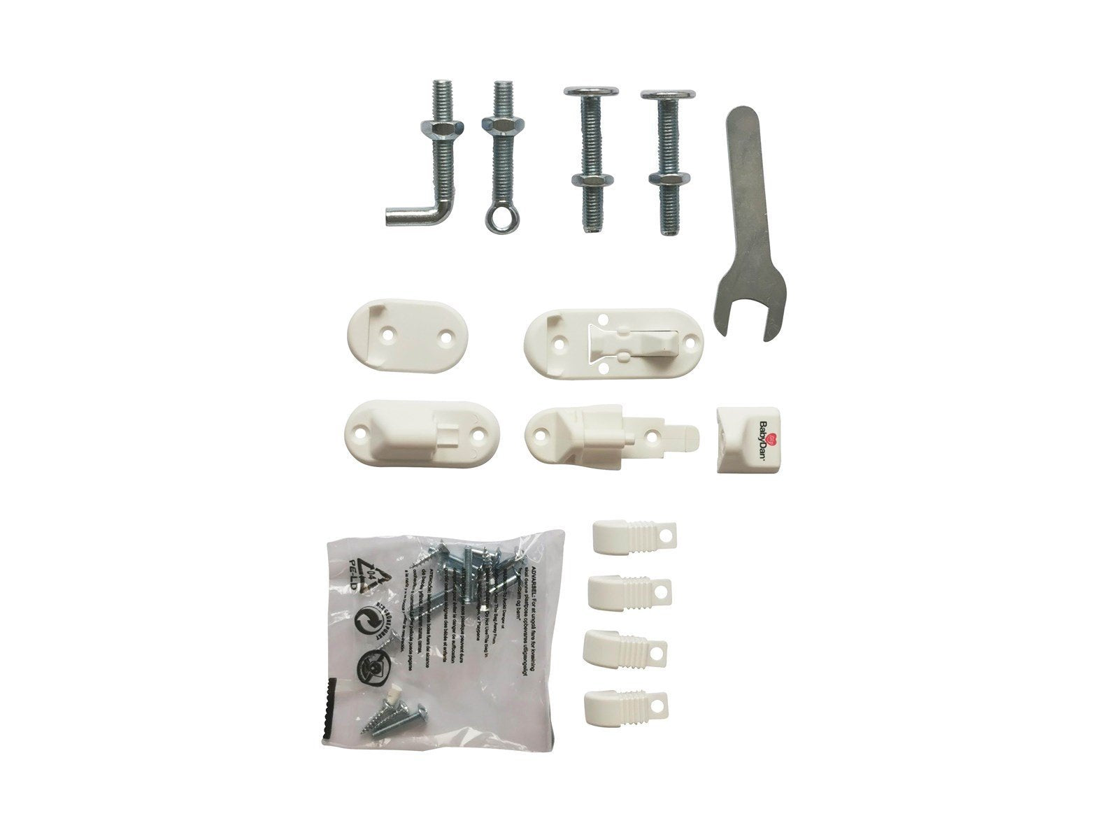 BabyDan Fittings for MultiDan / Liva Safety Gate metal White