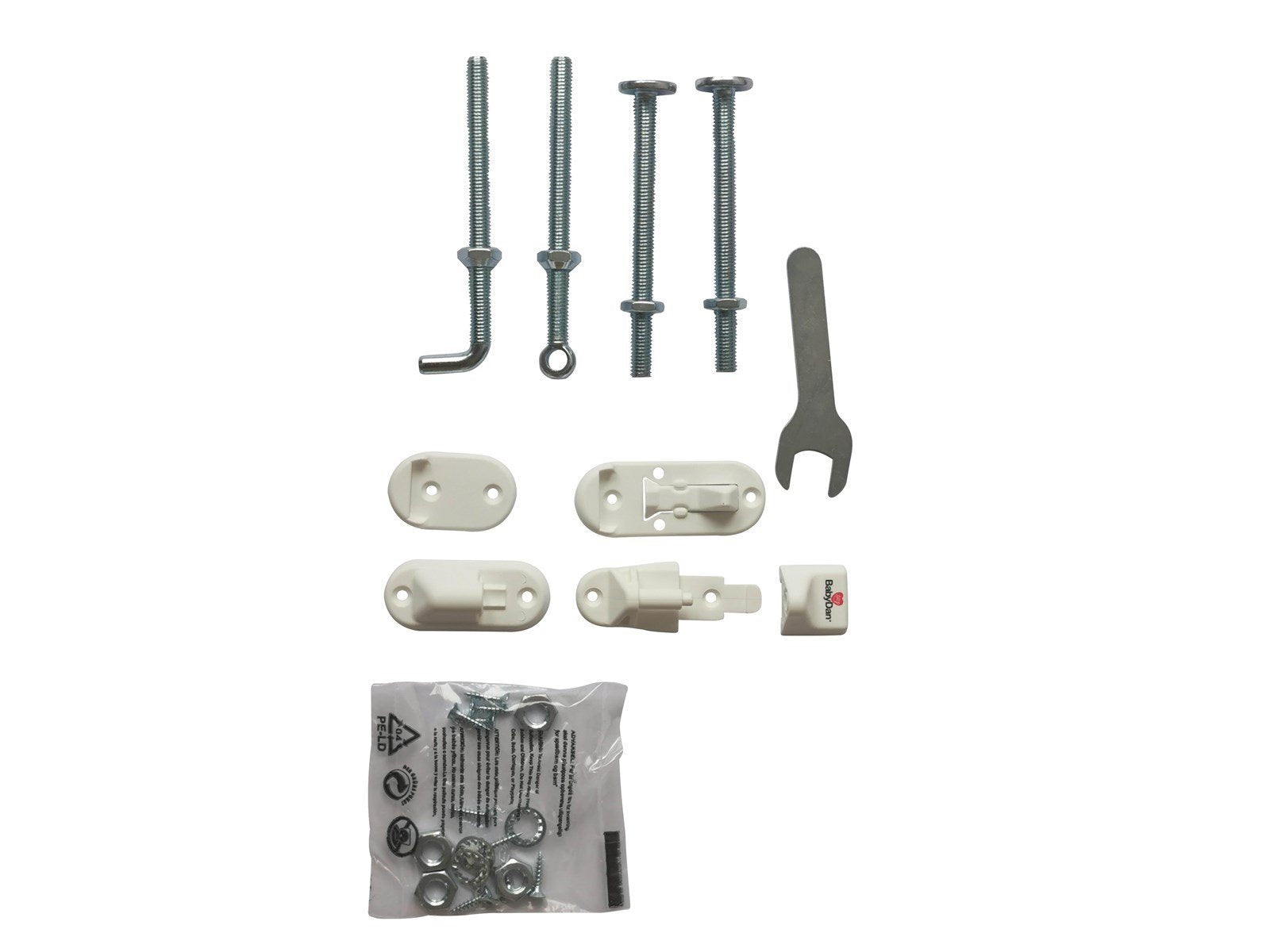 BabyDan Fittings for No Trip Safety Gate Wood White