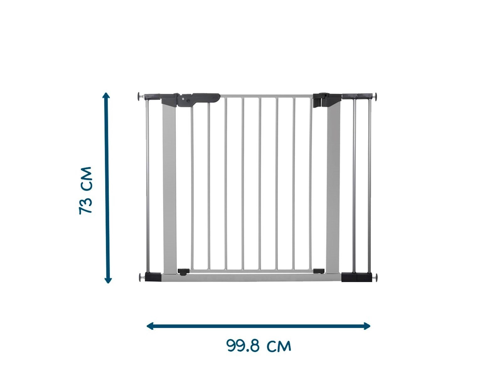 BabyDan Premier Safety Gate with 3 Extensions 92.5-99.8 cm Silver