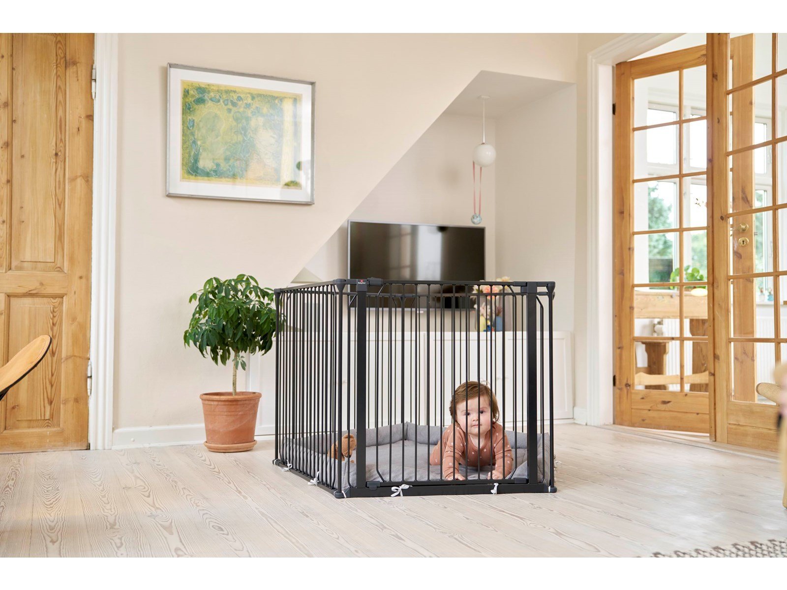 BabyDan CombiFit 5-sided playpen black