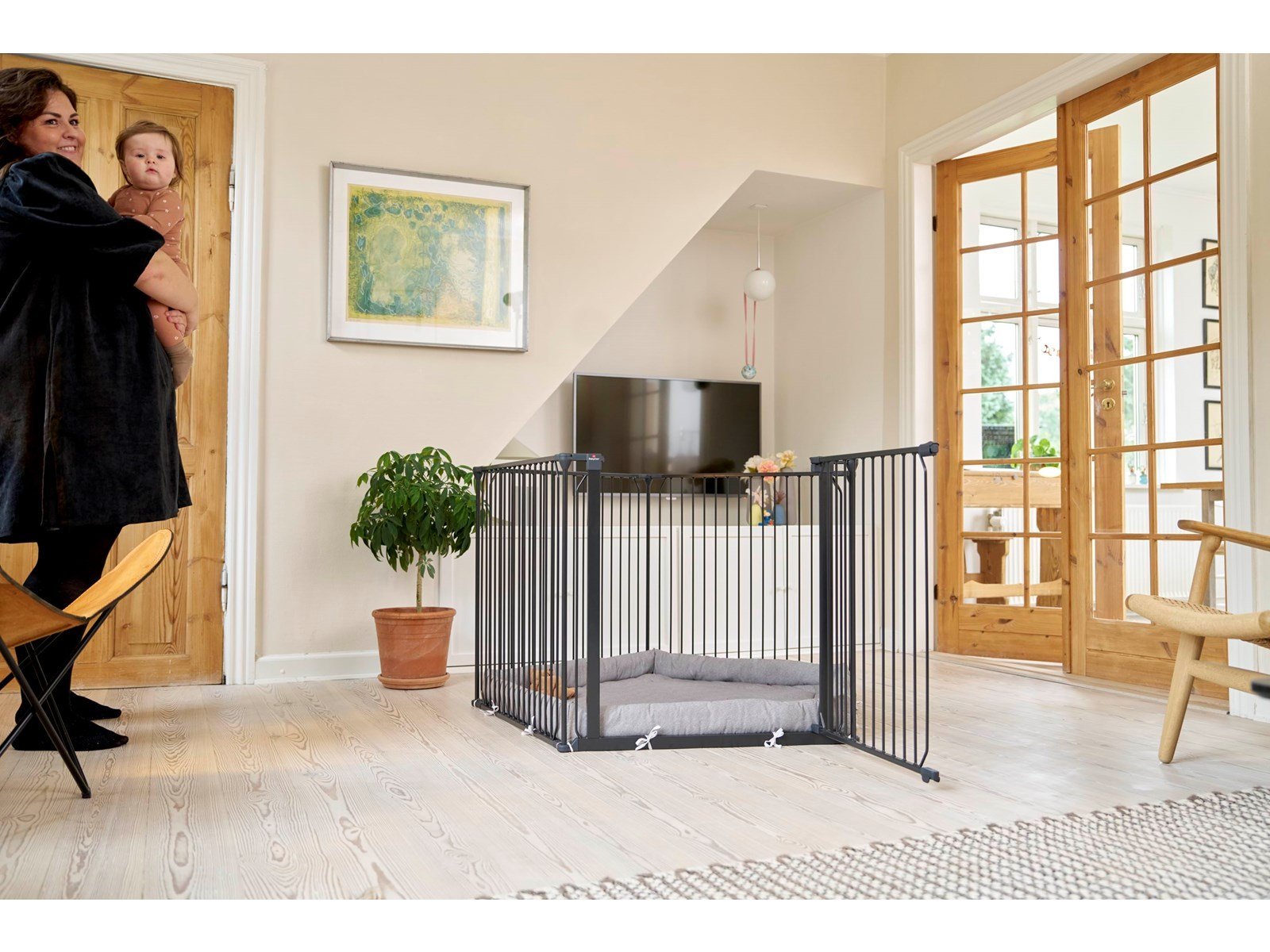 BabyDan CombiFit 5-sided playpen black