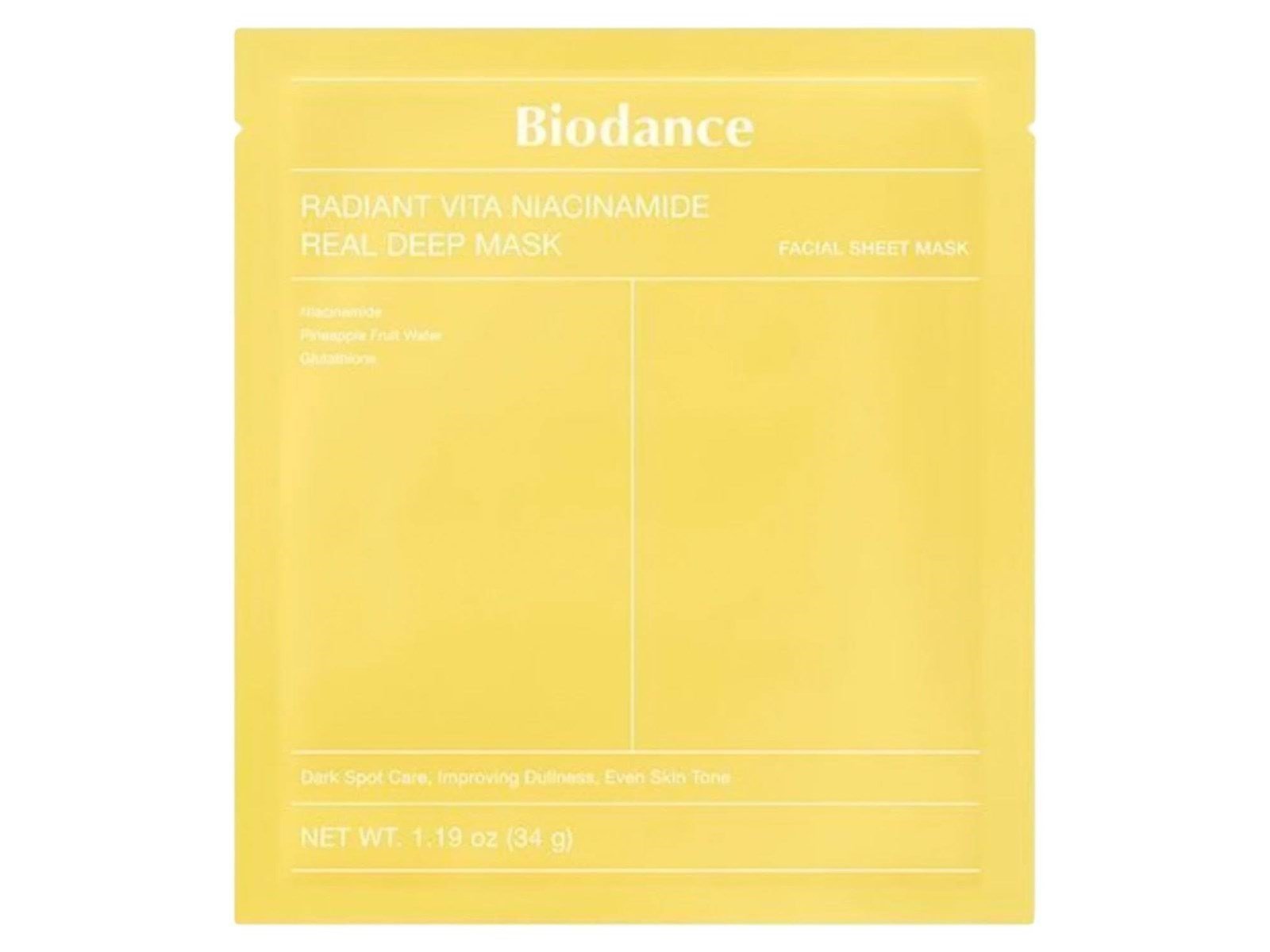BIODANCE Radiant Vita Niacinamide Real Deep Mask 1 pcs