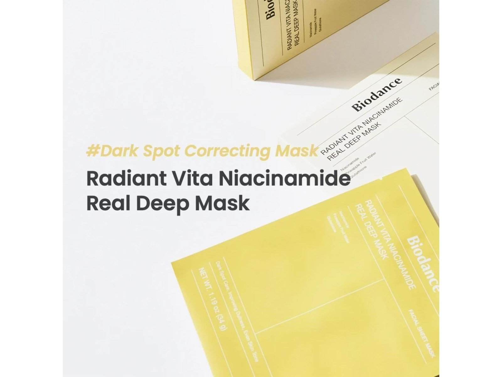 BIODANCE Radiant Vita Niacinamide Real Deep Mask 1 pcs