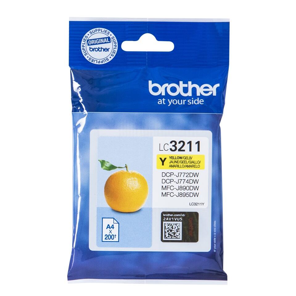 Brother Original LC-3211Y Druckerpatrone gelb 200 Seiten (LC3211Y)