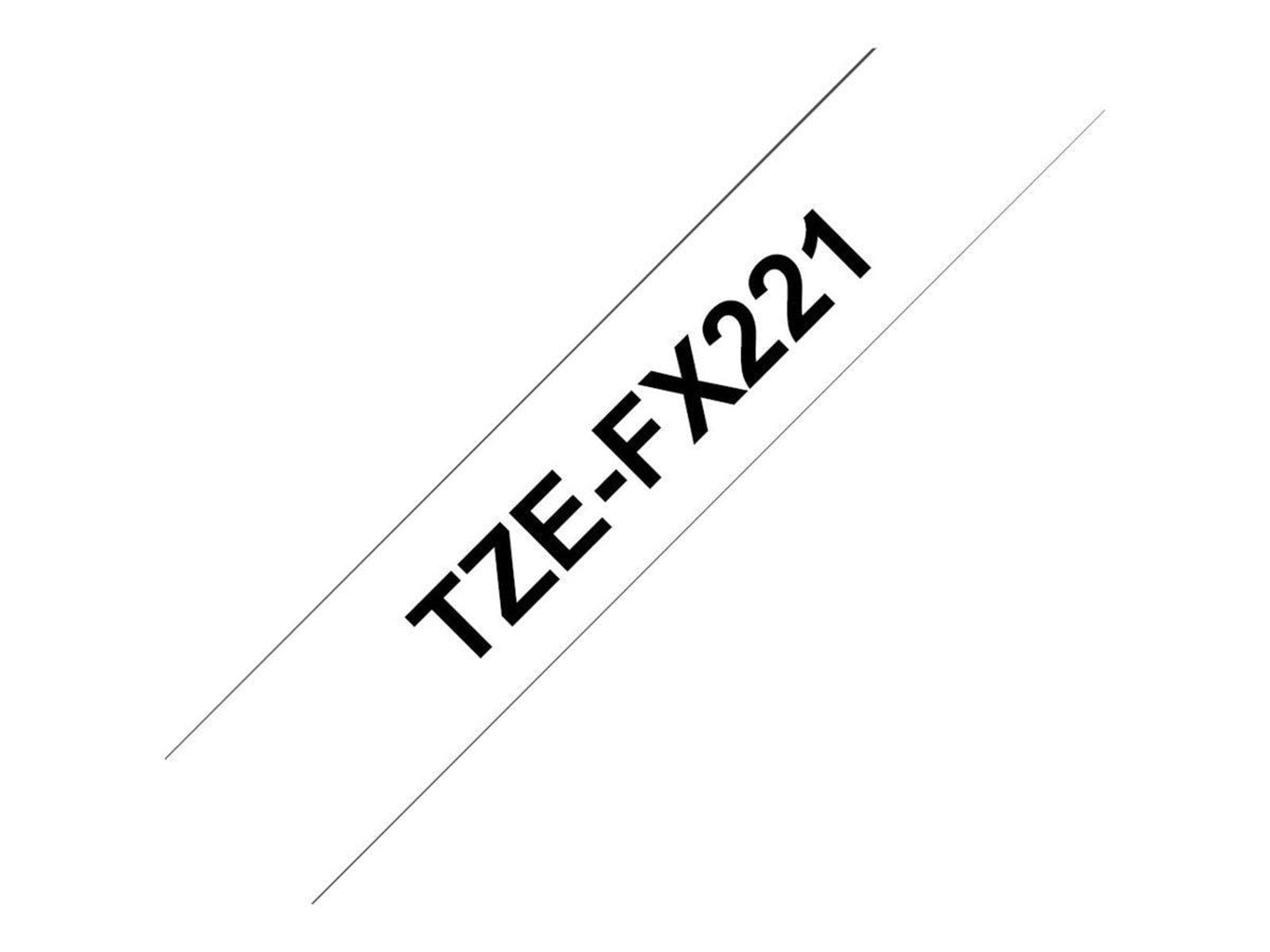 Brother 9 mm black/white tape-flexible
