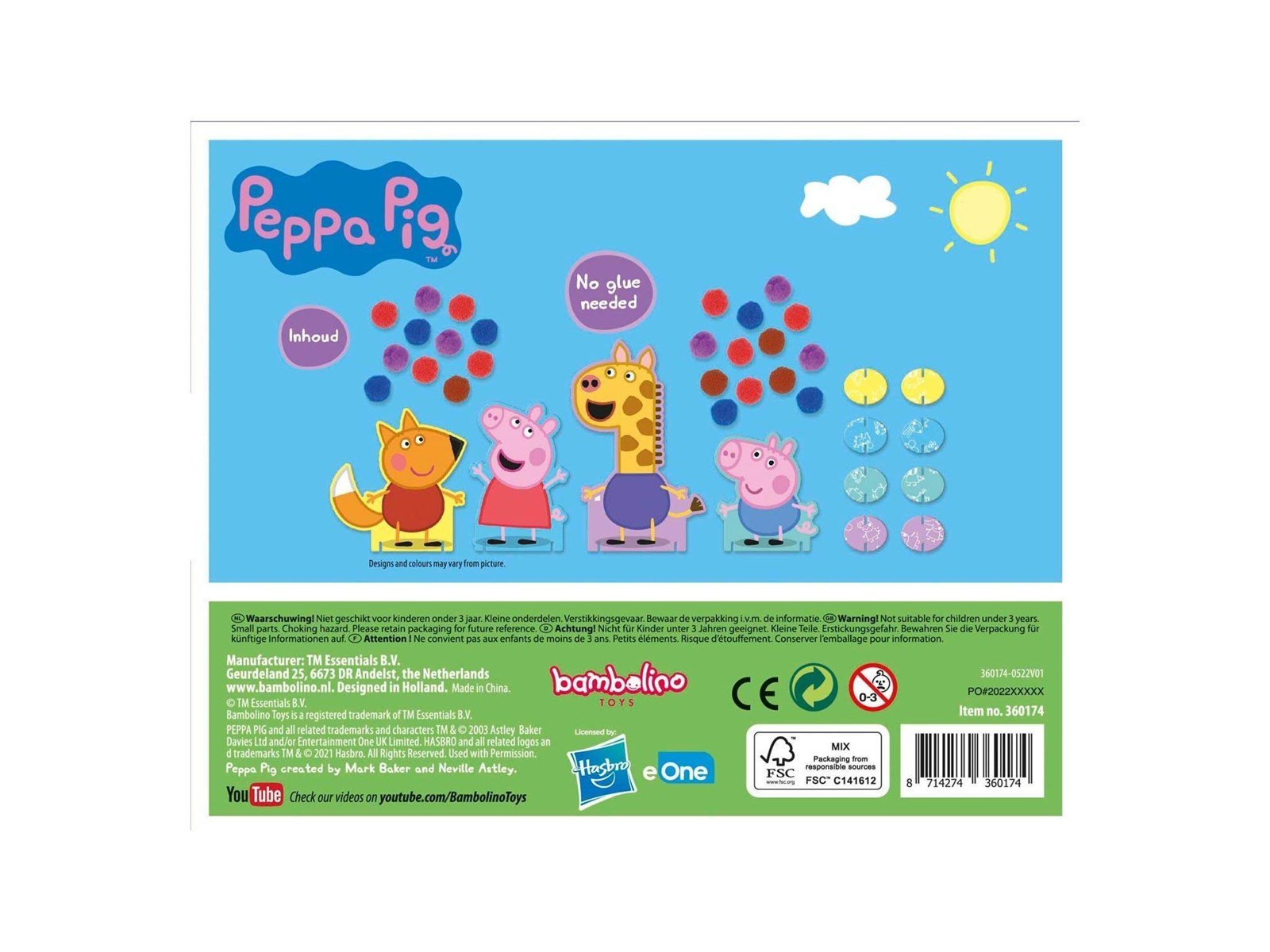 Bambolino Toys - Peppa Pig Pompom Paste