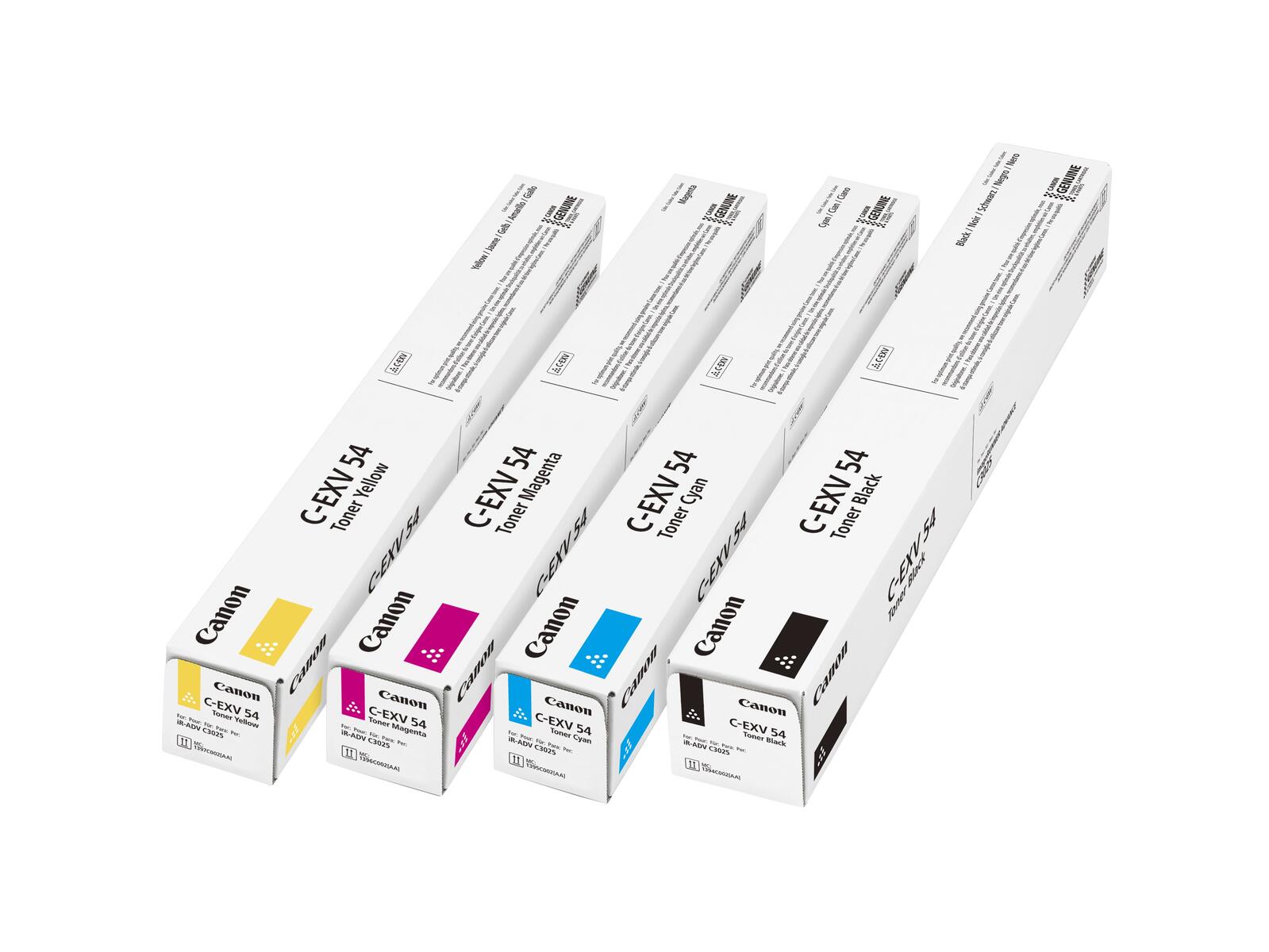 Canon Original Toner C-EXV54 4er-Set schwarz, cyan, magenta, gelb (OP1394C002)