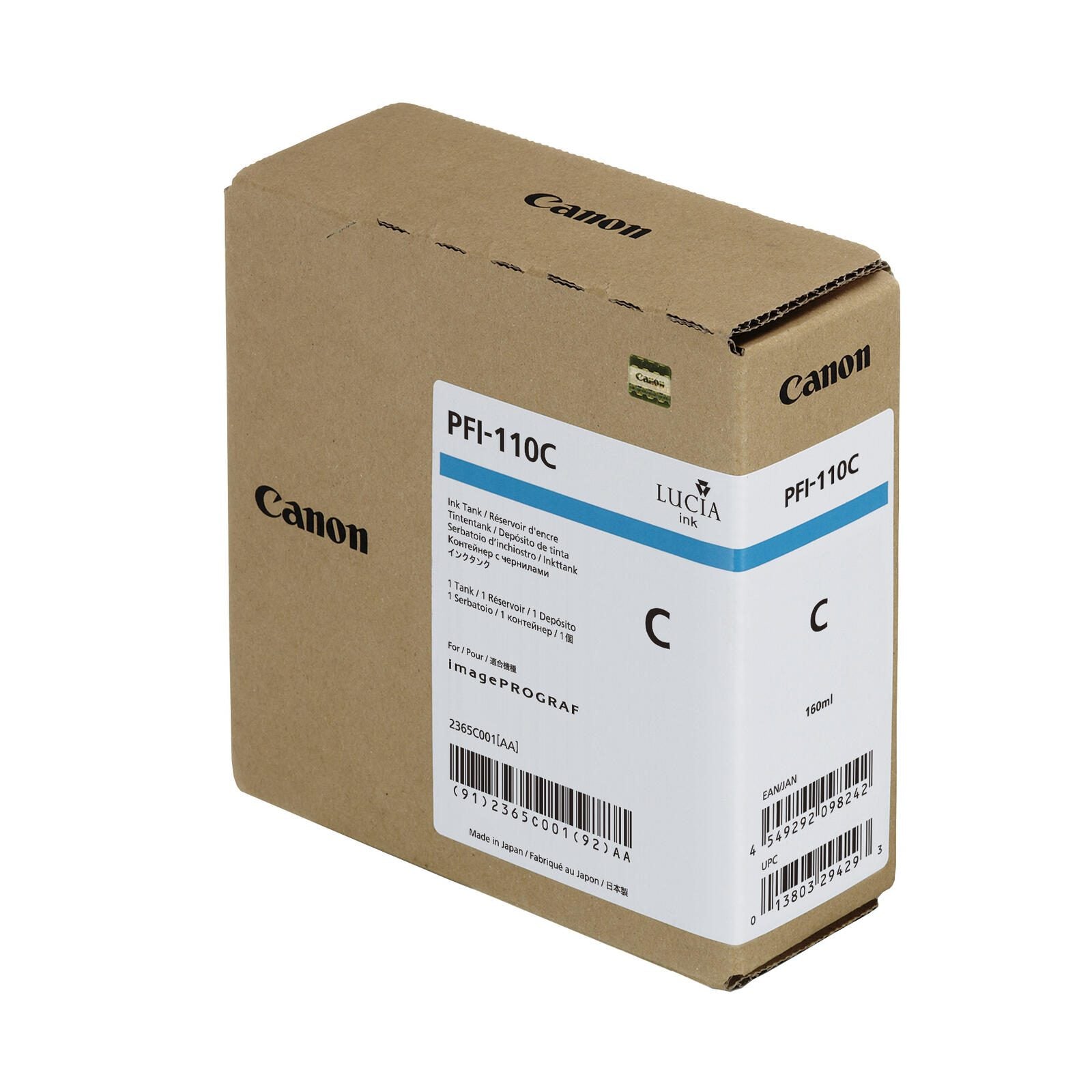 Canon Original PFI-110C Druckerpatrone - cyan (2365C001AA)