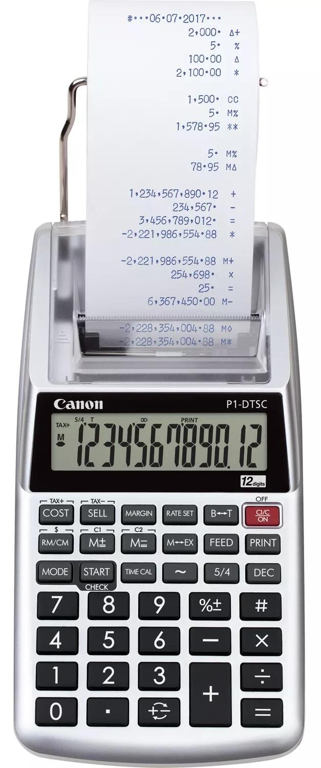 Canon P1-DTSC II Druckrechnder Rechner 12 Stellen Druckfarbe: blau