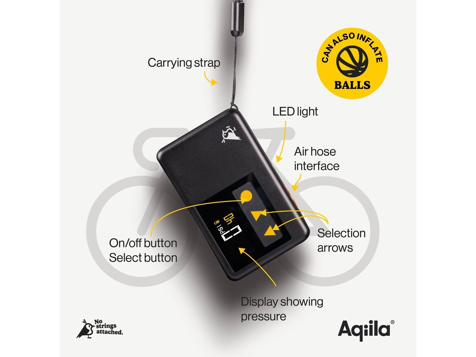 Aqiila Airbird P1 - Elektrischer Luftkompressor - 8 bar/120 PSI