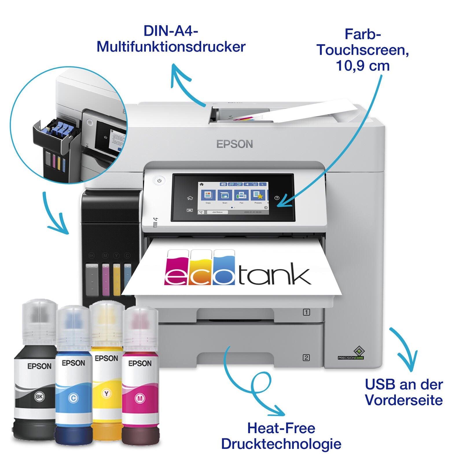 Epson Ecotank ET-5880 A4-Tintentank-Multifunktionsdrucker