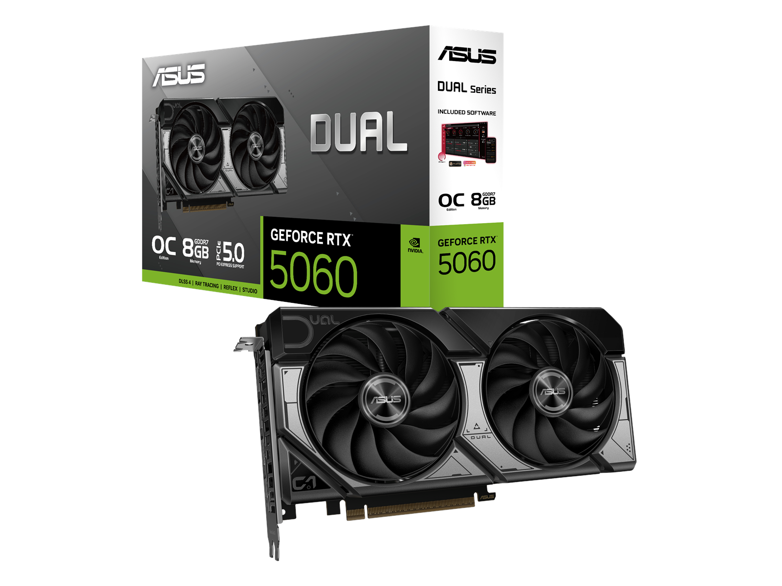 ASUS GeForce RTX 5060 DUAL OC - 8GB GDDR7 RAM - Grafikkarte