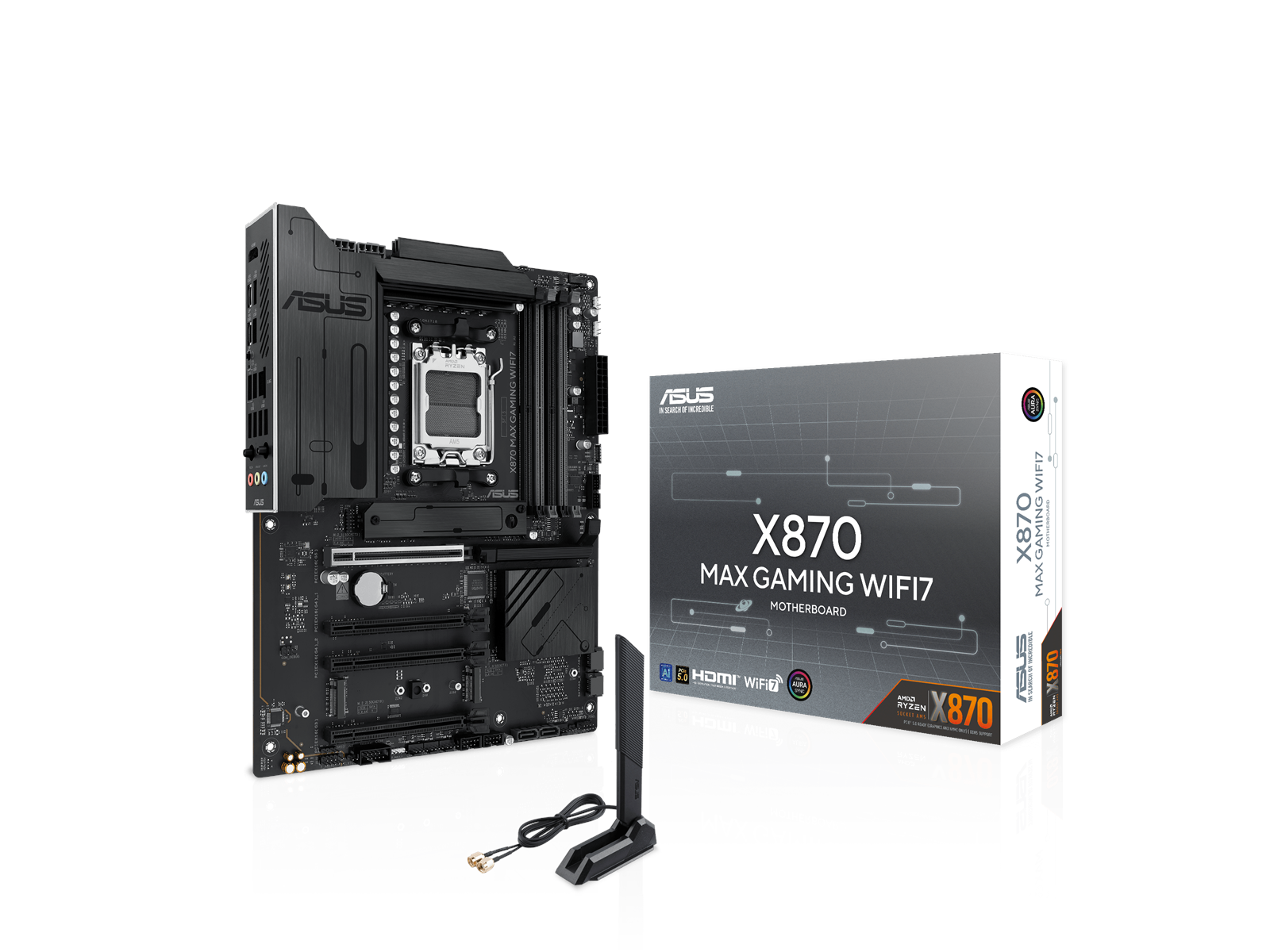 ASUS X870 MAX GAMING WIFI7 Mainboard - AMD X870 - AMD AM5 socket - DDR5 RAM - ATX