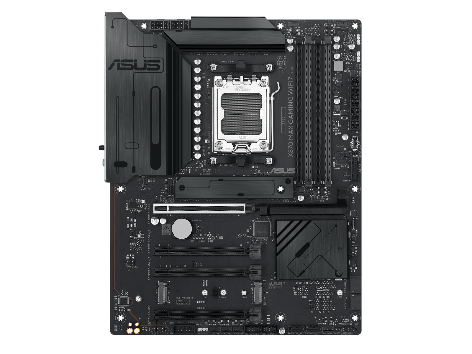 ASUS X870 MAX GAMING WIFI7 Mainboard - AMD X870 - AMD AM5 socket - DDR5 RAM - ATX