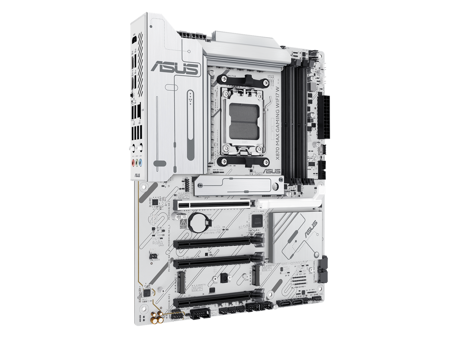 ASUS X870 MAX GAMING WIFI7 WHITE Mainboard - AMD X870 - AMD AM5 socket - DDR5 RAM - ATX