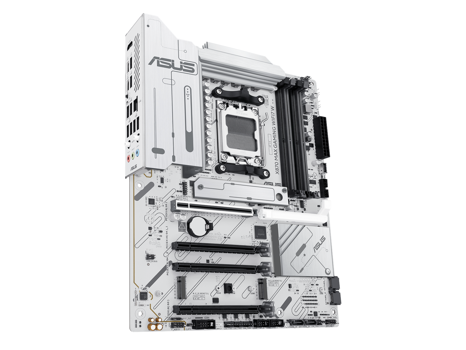 ASUS X870 MAX GAMING WIFI7 WHITE Mainboard - AMD X870 - AMD AM5 socket - DDR5 RAM - ATX
