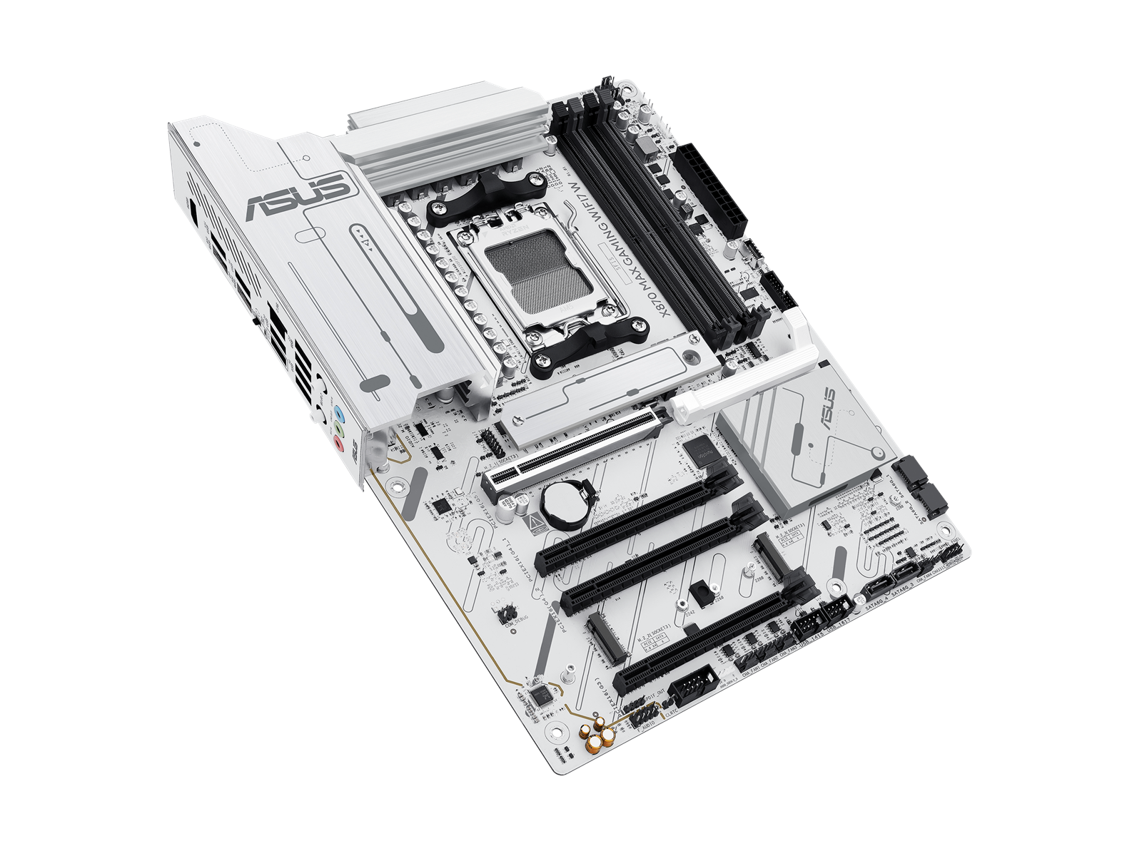 ASUS X870 MAX GAMING WIFI7 WHITE Mainboard - AMD X870 - AMD AM5 socket - DDR5 RAM - ATX