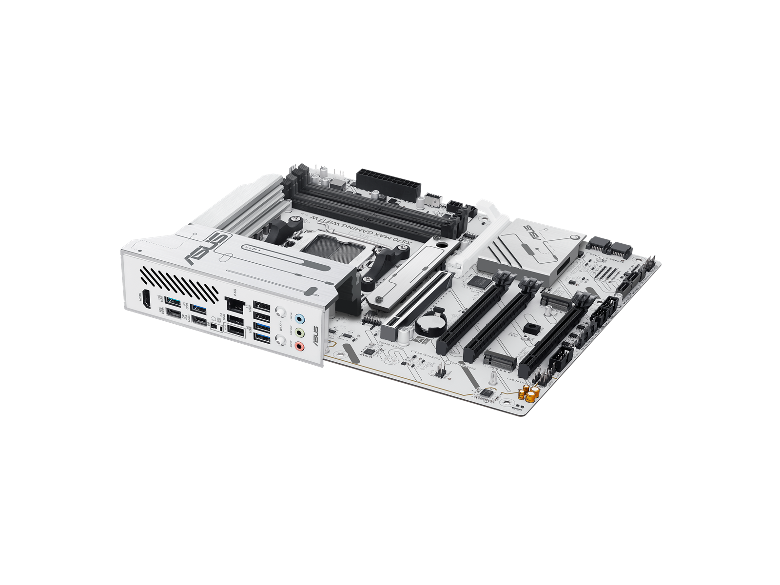 ASUS X870 MAX GAMING WIFI7 WHITE Mainboard - AMD X870 - AMD AM5 socket - DDR5 RAM - ATX