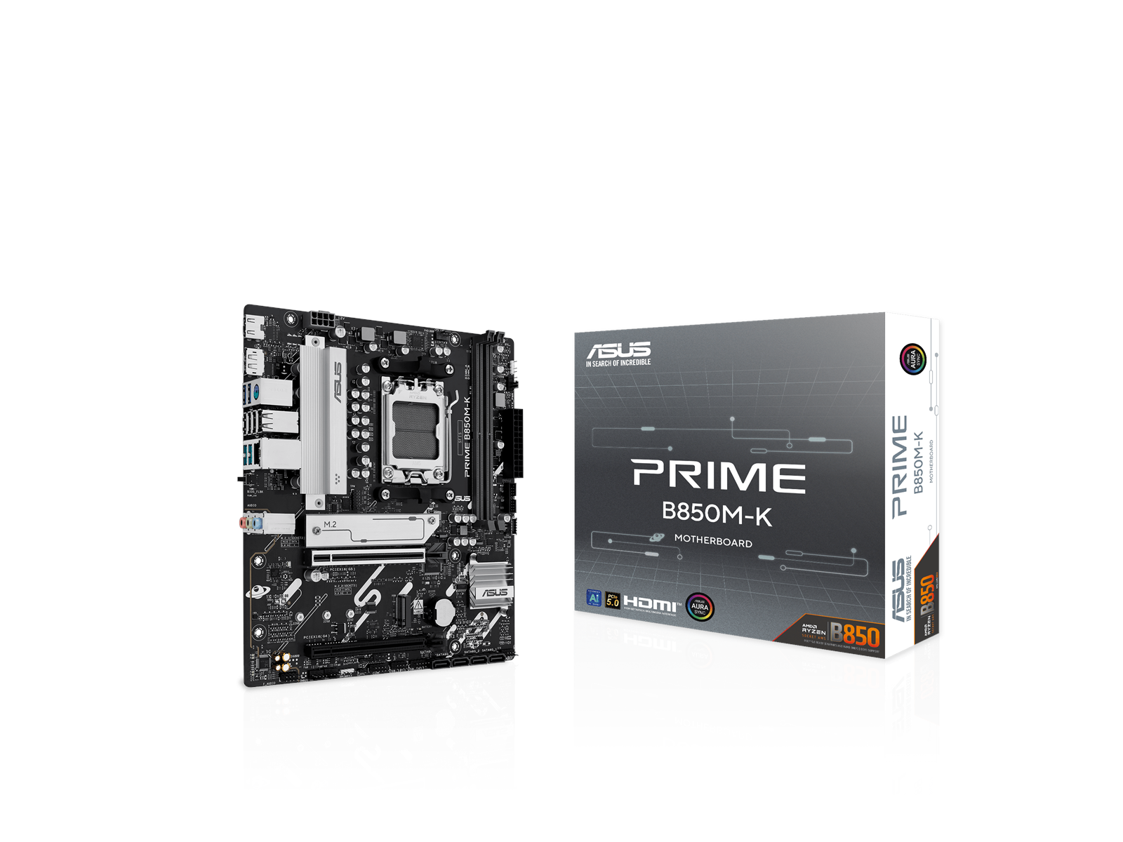 ASUS PRIME B850M-K Mainboard - AMD B850 - AMD AM5 socket - DDR5 RAM - Micro-ATX
