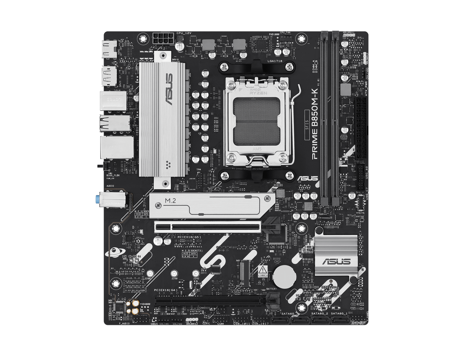ASUS PRIME B850M-K Mainboard - AMD B850 - AMD AM5 socket - DDR5 RAM - Micro-ATX