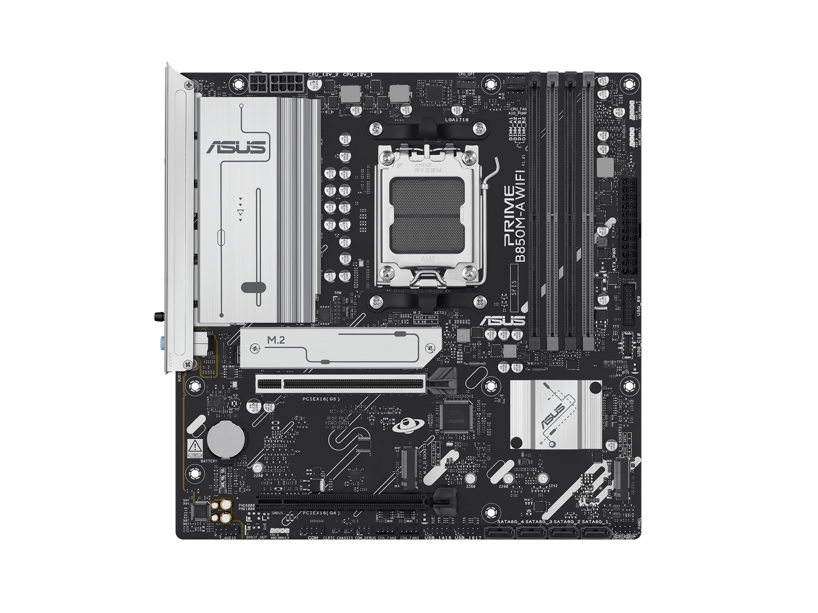 ASUS PRIME B850M-A WIFI Mainboard - AMD B850 - AMD AM5 socket - DDR5 RAM - Micro-ATX