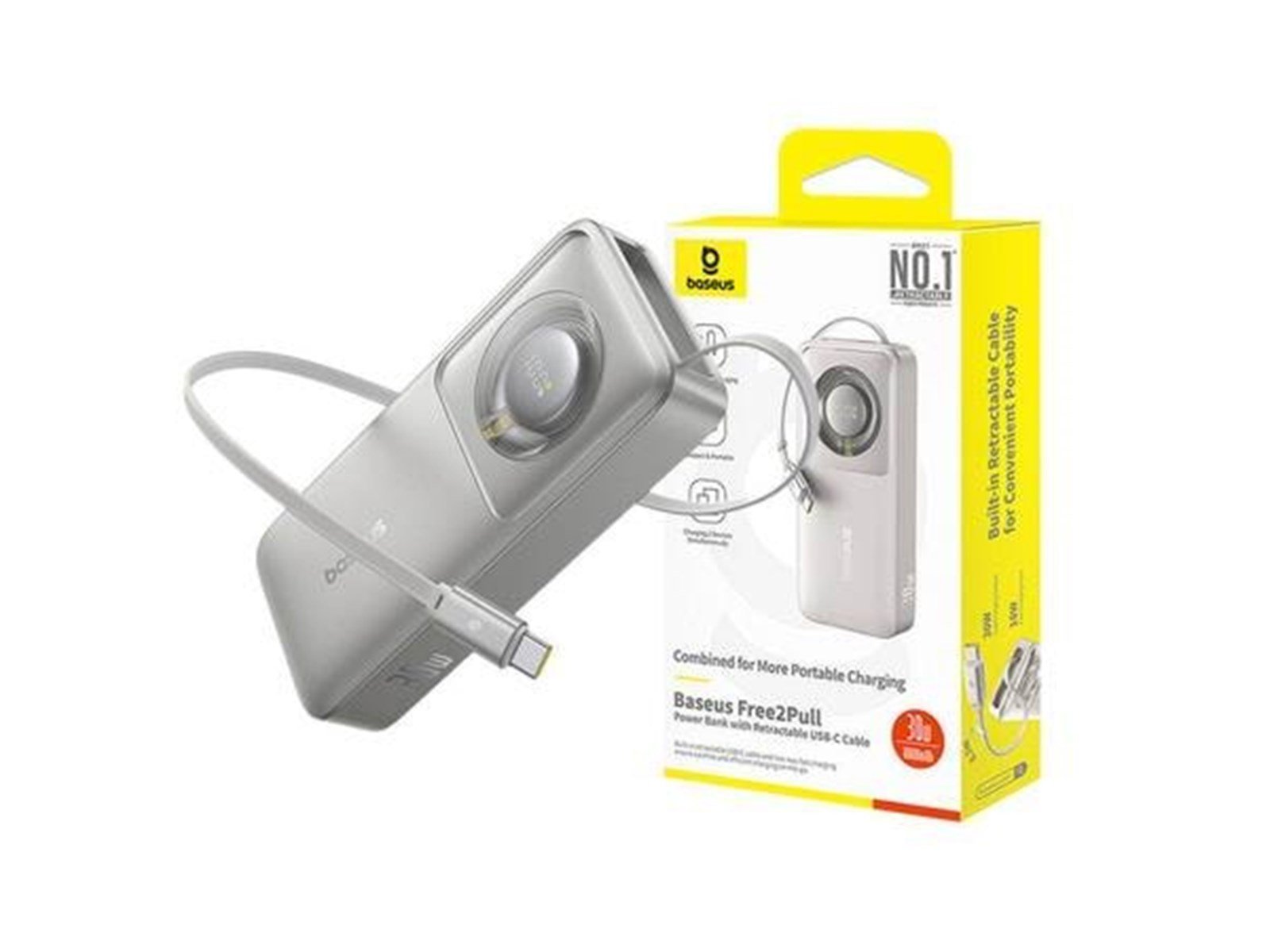 Baseus OS Free2Pull 30W Powerbank (Akku) - Grau - 10000 mAh