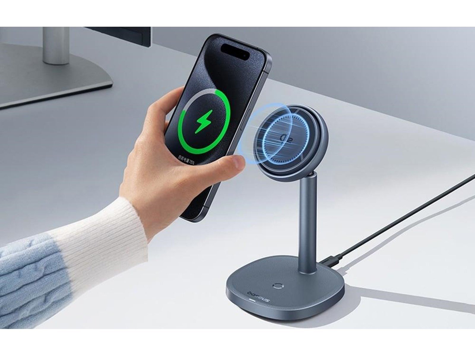 Baseus Inductive Charger Stand Orbit 2 Pro Qi2 20W Gray