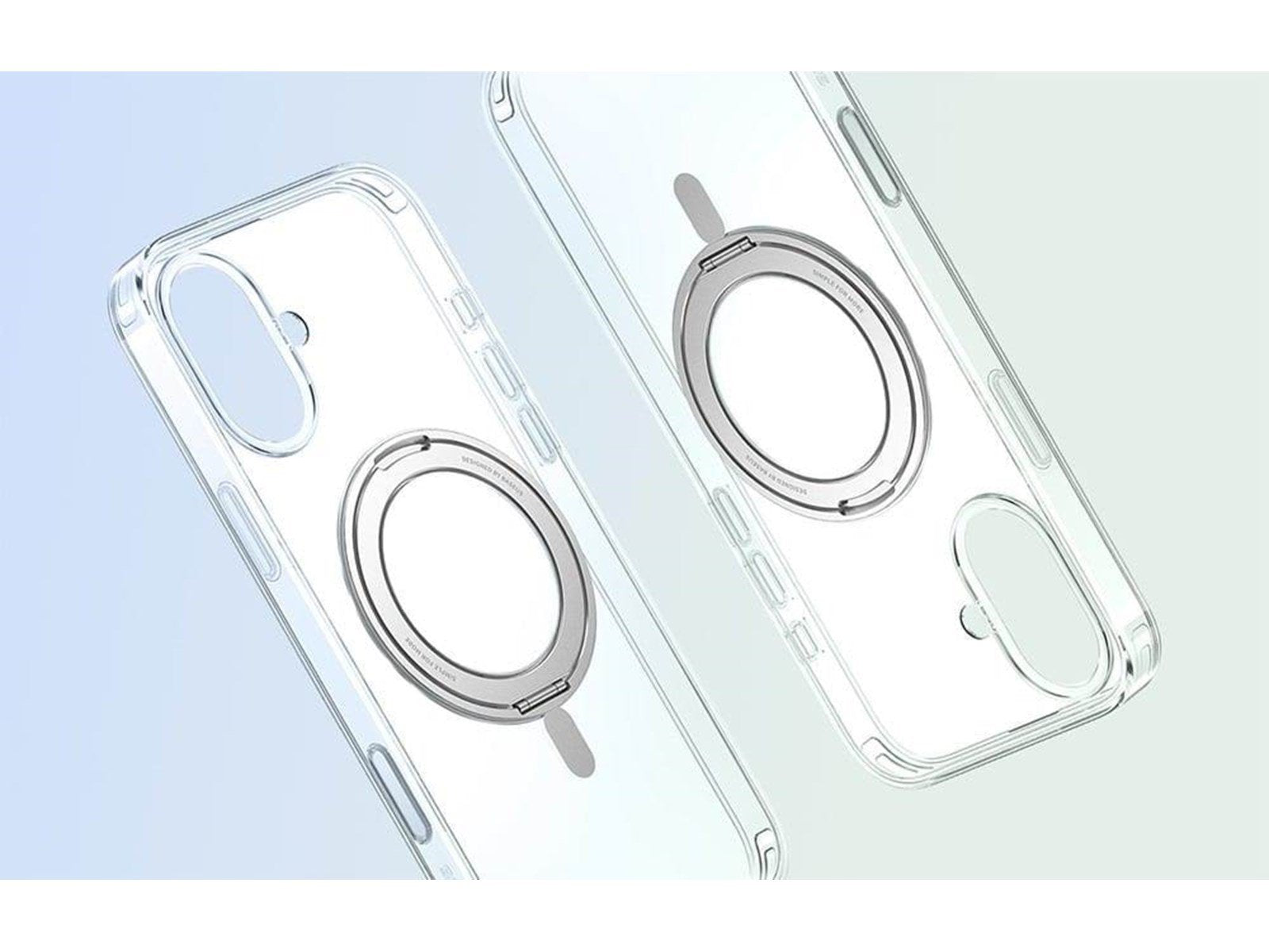 Baseus SkyRing 360° Magnetic Case with Stand for iPhone 16 - Transparent