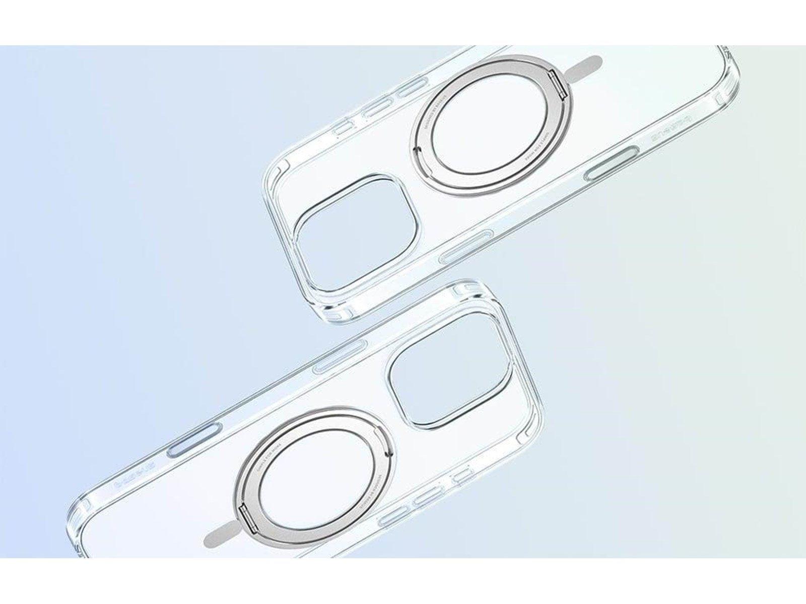 Baseus Magnetic Case with Stand SkyRing 360° for iPhone 16 Pro - Transparent