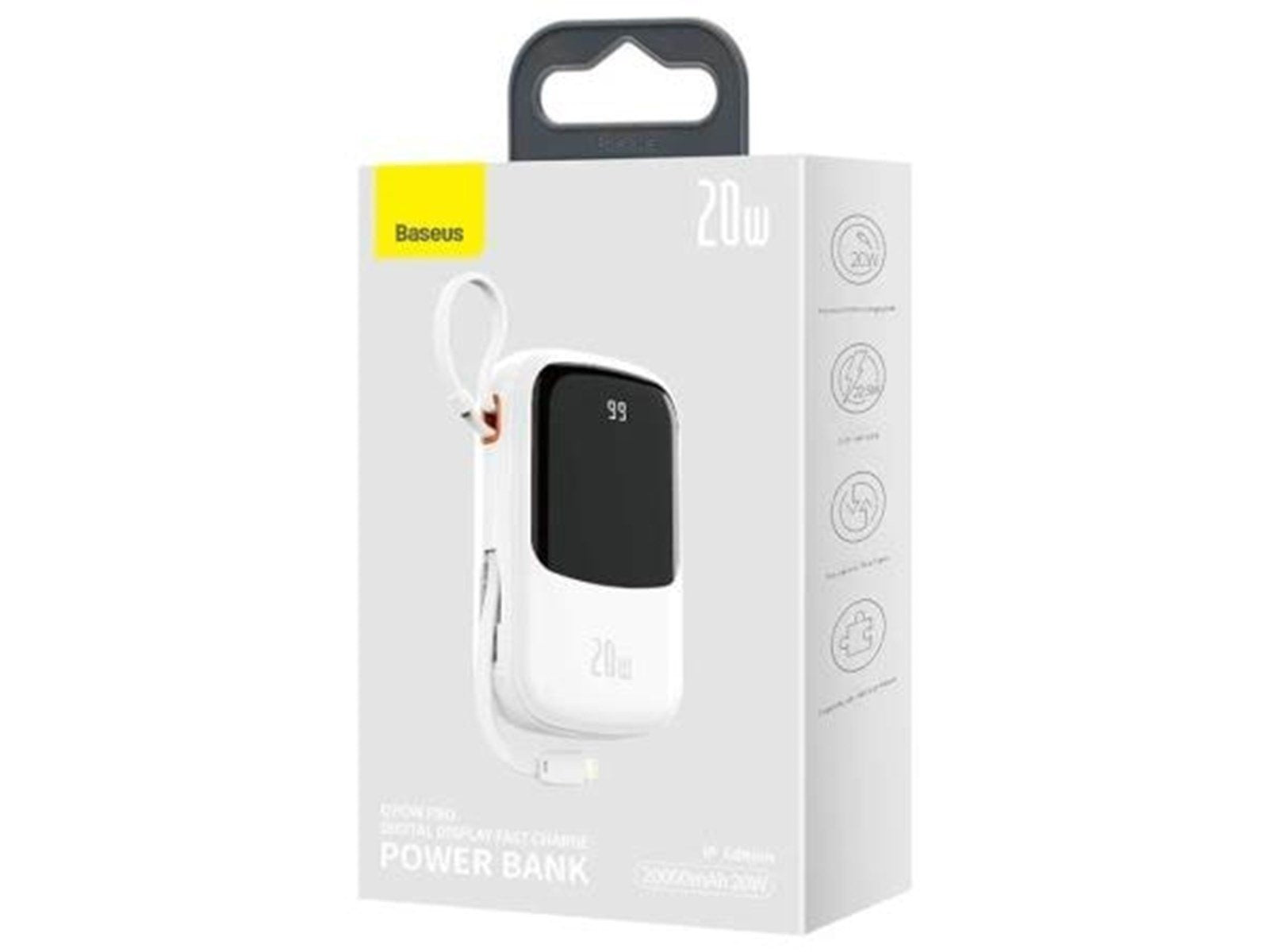 Baseus Qpow PRO Powerbank 20W Powerbank (Akku) - Weiß - 20000 mAh