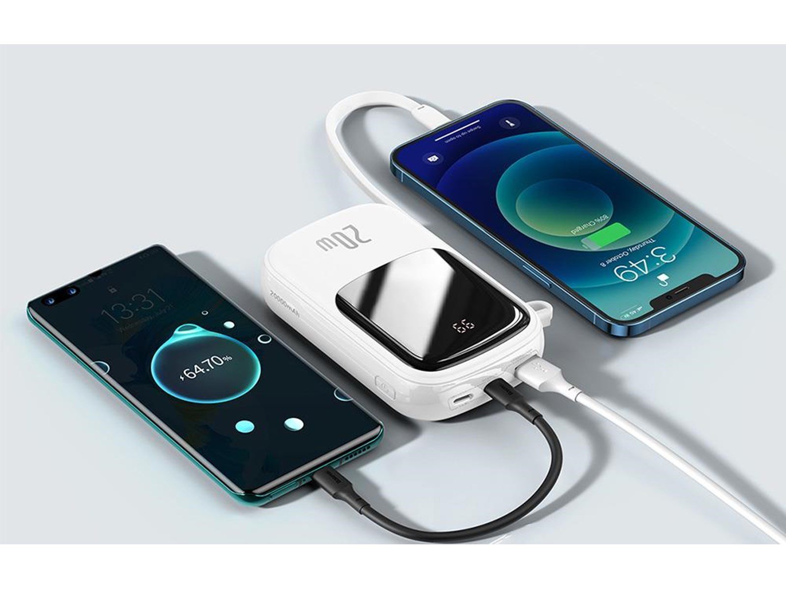 Baseus Qpow PRO Powerbank 20W Powerbank (Akku) - Weiß - 20000 mAh