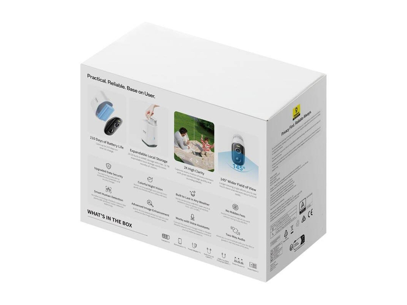 Baseus N1 2K Outdoor Camera Set of 3 - White