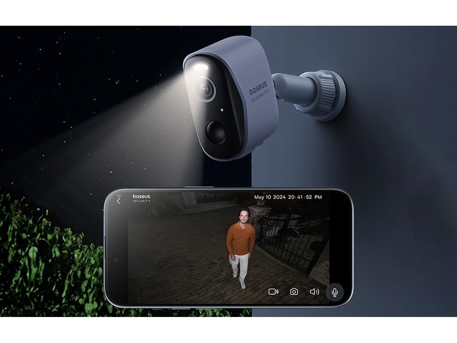 Baseus N1 2K Security Camera Set of 4 - White
