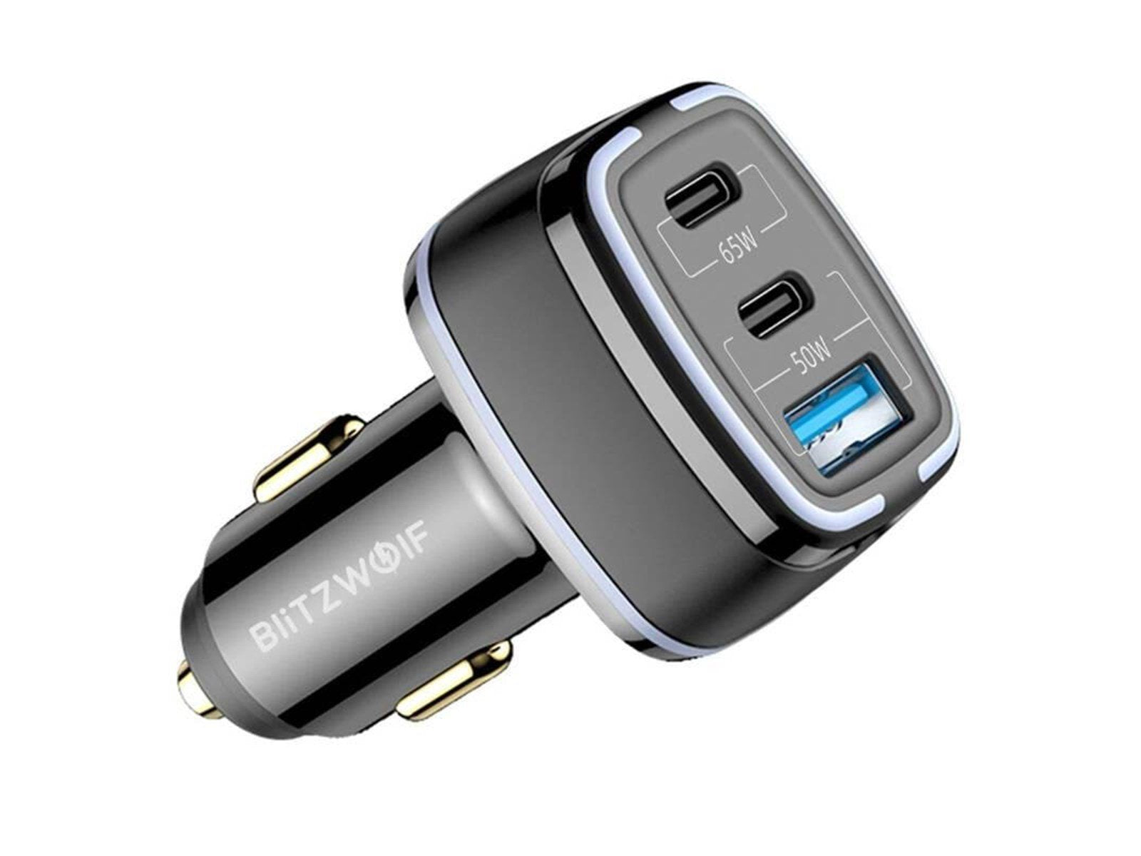 BlitzWolf BW-BC4 115W 3-Port USB PD Car Charger