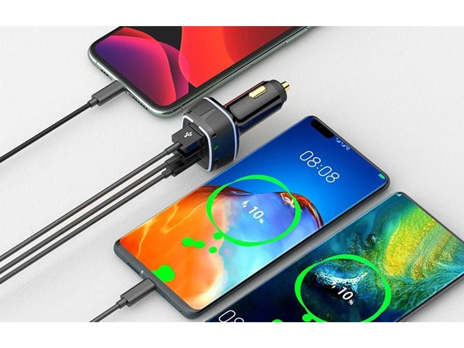 BlitzWolf BW-BC4 115W 3-Port USB PD Car Charger