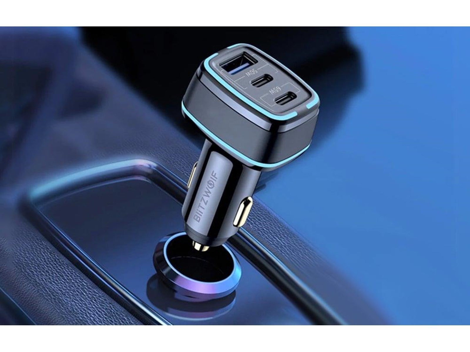 BlitzWolf BW-BC4 115W 3-Port USB PD Car Charger