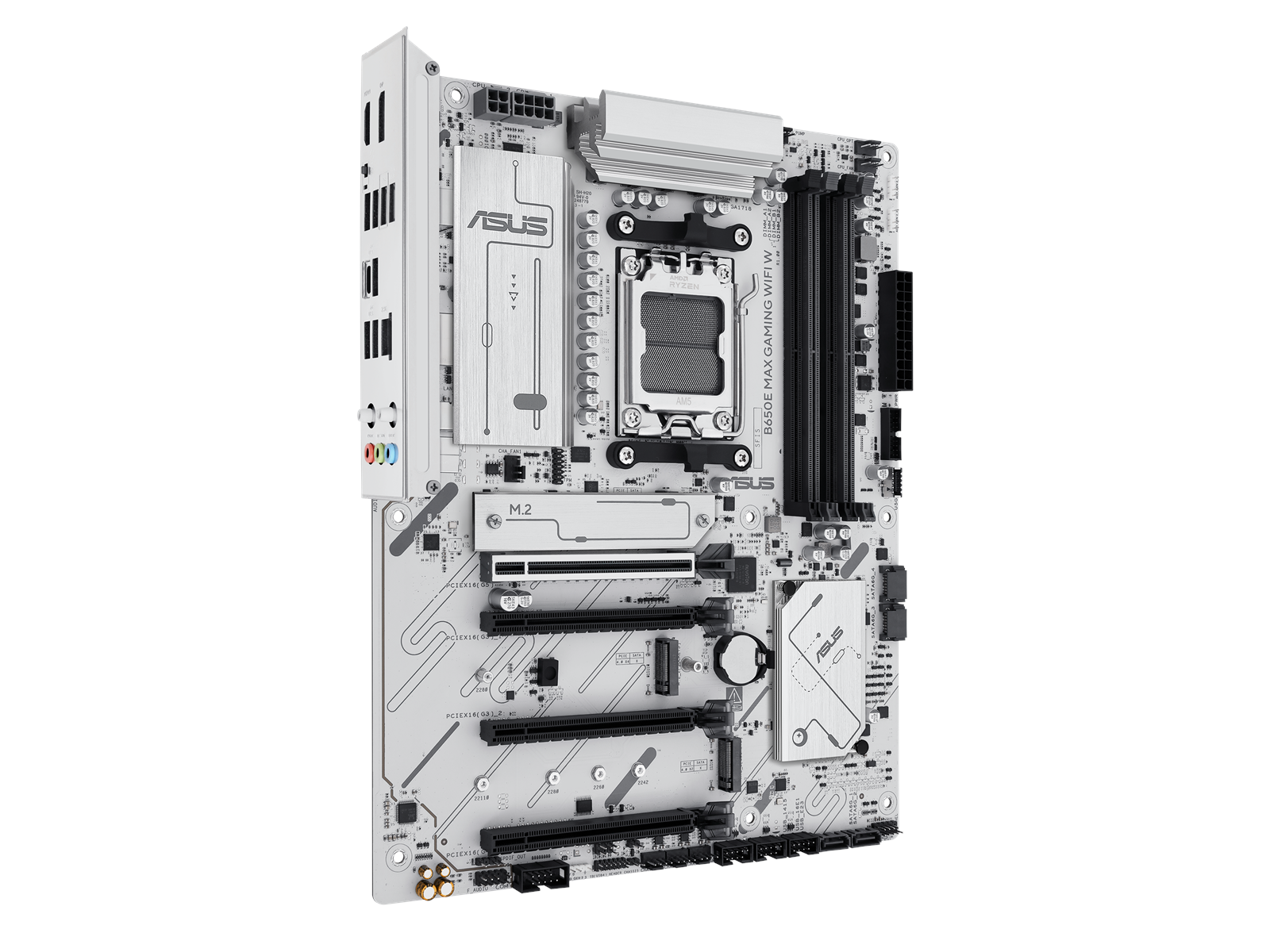 ASUS B650E MAX GAMING WIFI WHITE Mainboard - AMD B650 - AMD AM5 socket - DDR5 RAM - ATX