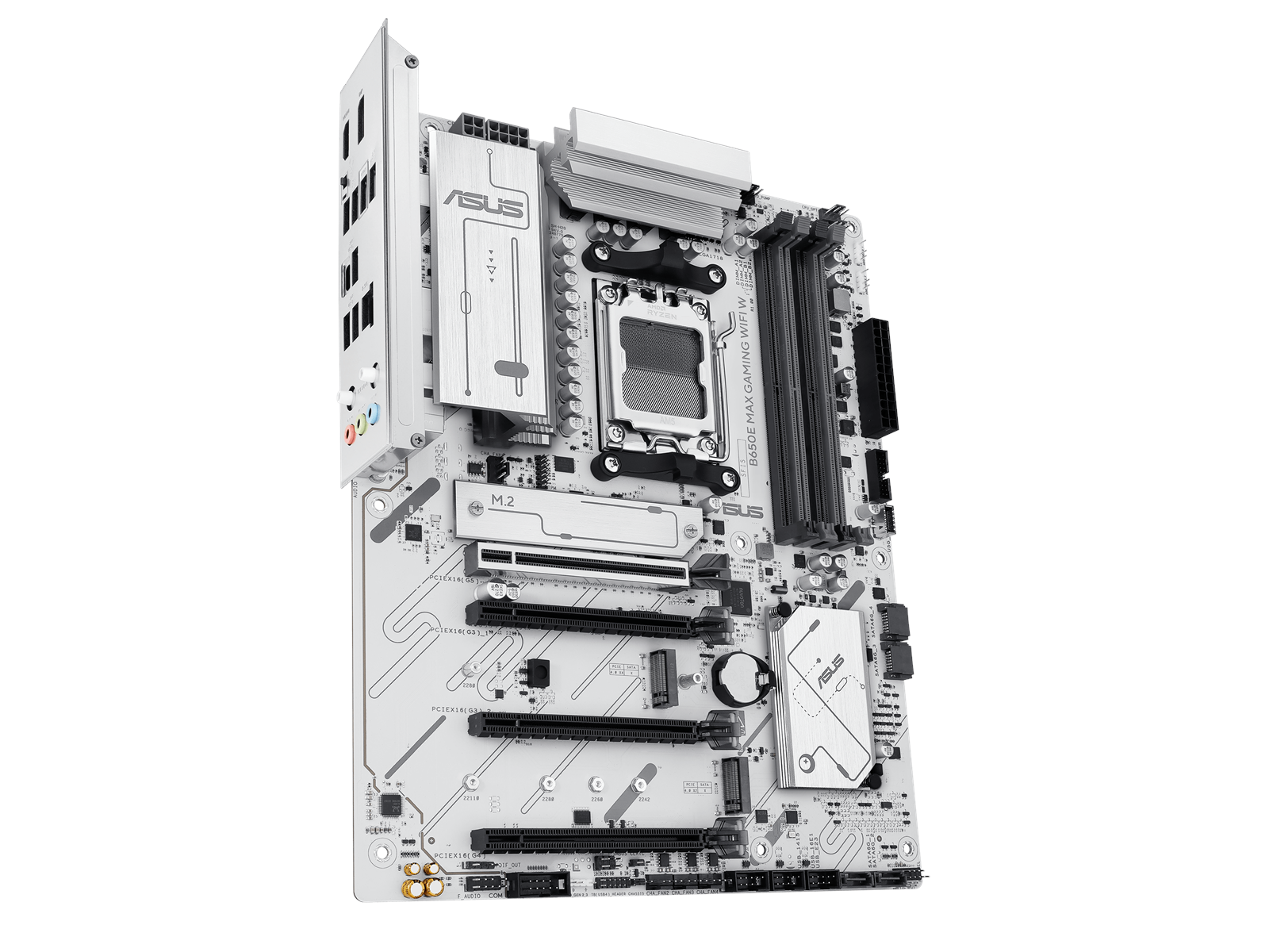 ASUS B650E MAX GAMING WIFI WHITE Mainboard - AMD B650 - AMD AM5 socket - DDR5 RAM - ATX