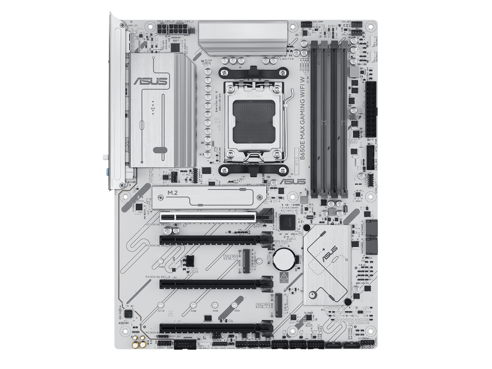 ASUS B650E MAX GAMING WIFI WHITE Mainboard - AMD B650 - AMD AM5 socket - DDR5 RAM - ATX