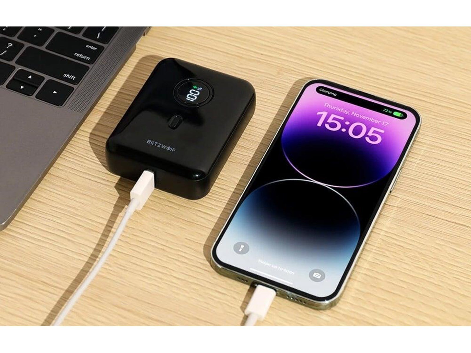 BlitzWolf BW-P21 22.5W Mini Powerbank (Akku) - schwarz - 10000 mAh