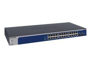 Netgear XS724EM 24-Port Gigabit Smart Managed Plus Switch mit 24 Ports für 10-Gigabit/Multi-Gigabit und 2 Ports SFP+