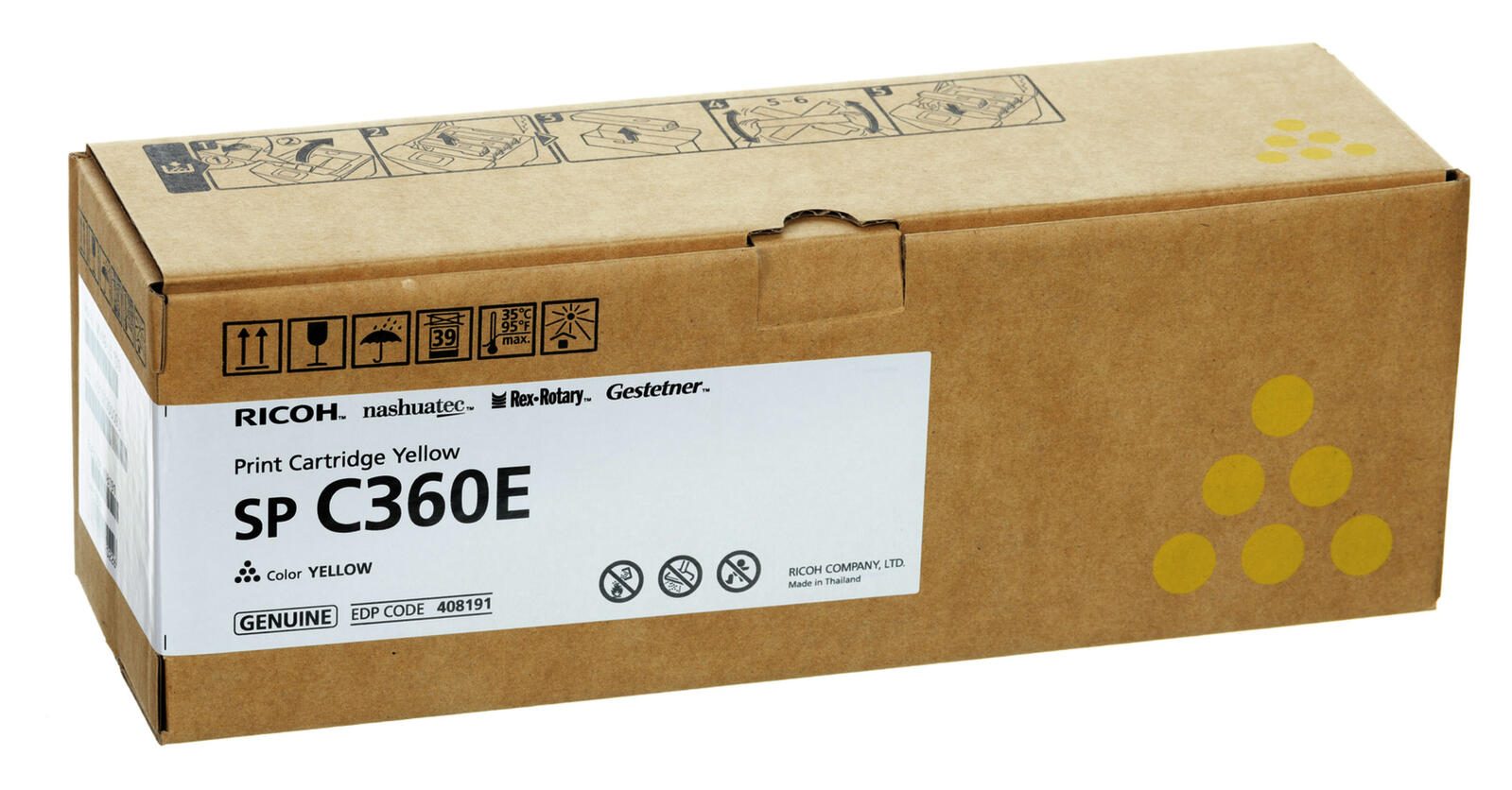 Ricoh Original Toner gelb 1.500 Seiten (408191) für Ricoh SP C360DNW