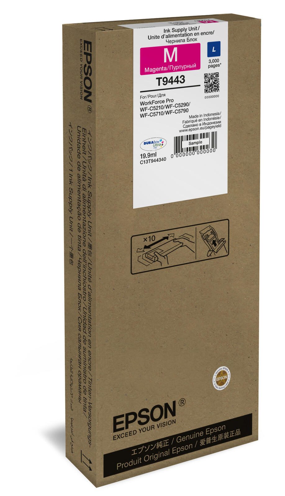 Epson Original T9443 Druckerpatrone - magenta (C13T944340)