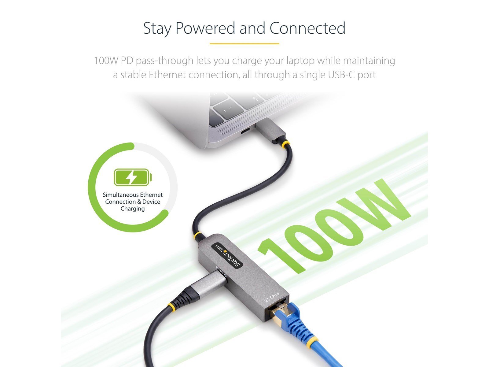 StarTech.com 2.5GbE USB-C to Ethernet Adapter - network adapter - USB-C 3.2 Gen 1 / Thunderbolt 3 - 10M/100M/1G/2.5 Gigabit Ethe