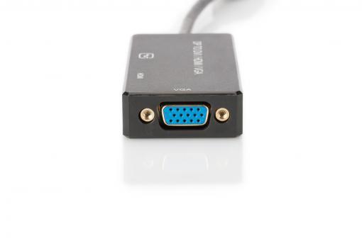 DIGITUS DisplayPort-Konverterkabel - DisplayPort / HDMI / DVI-D / DB15 0,2m