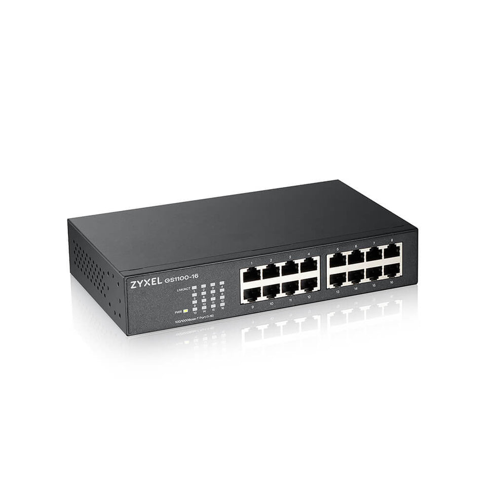 Zyxel Switch 16 Port Gigabit Unmanaged Switch GS1100-16 V3