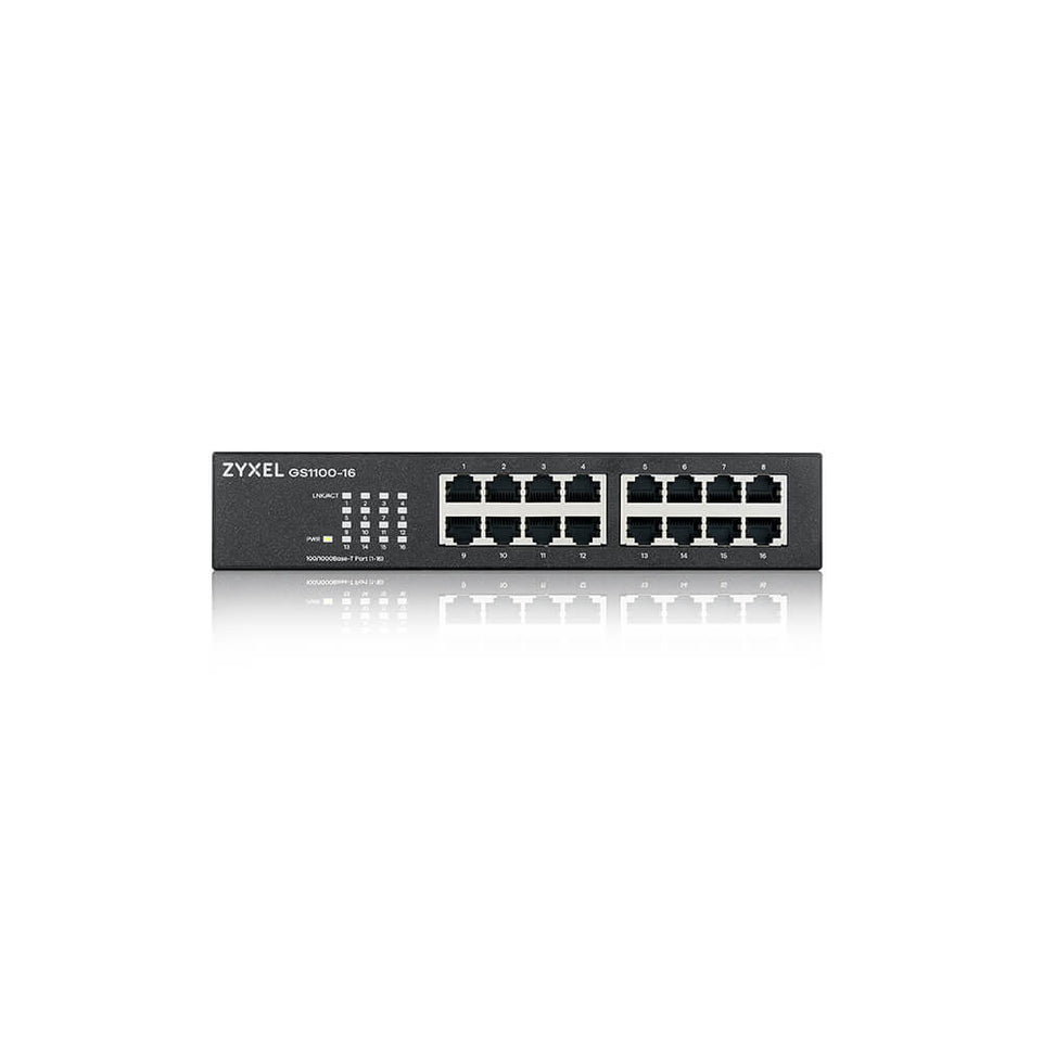 Zyxel Switch 16 Port Gigabit Unmanaged Switch GS1100-16 V3