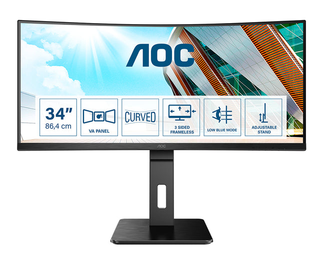 AOC 86,0cm (34")  CU34P2A   21:09 2xHDMI+DP+USB Curved