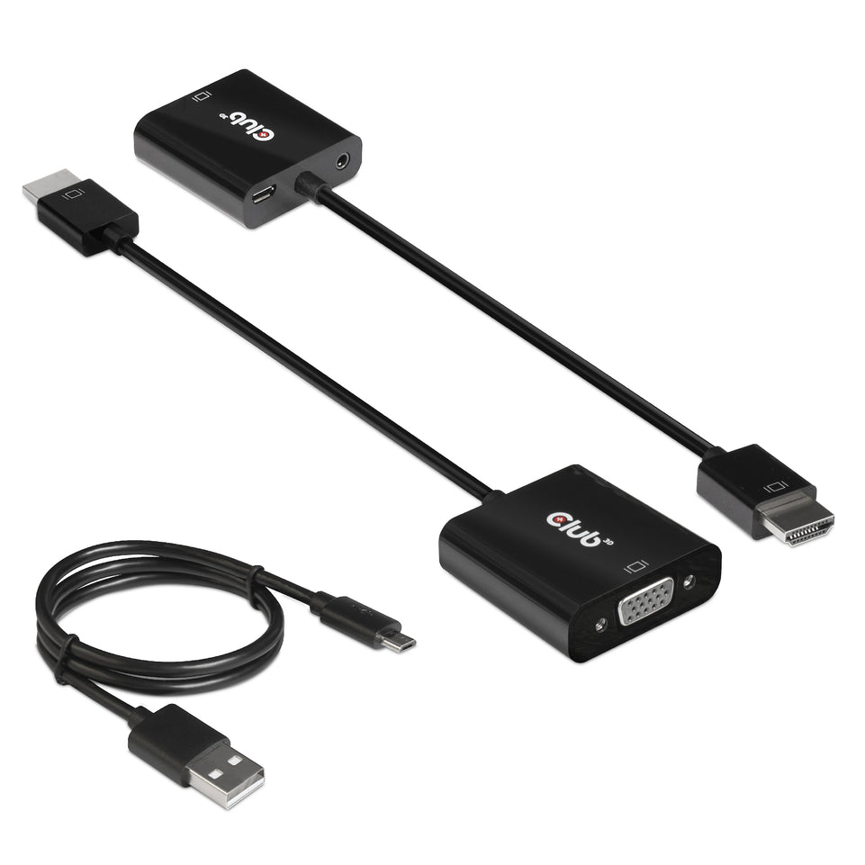 Club3D Adapter HDMI 1.4 > VGA (mit Audio) St/Bu retail