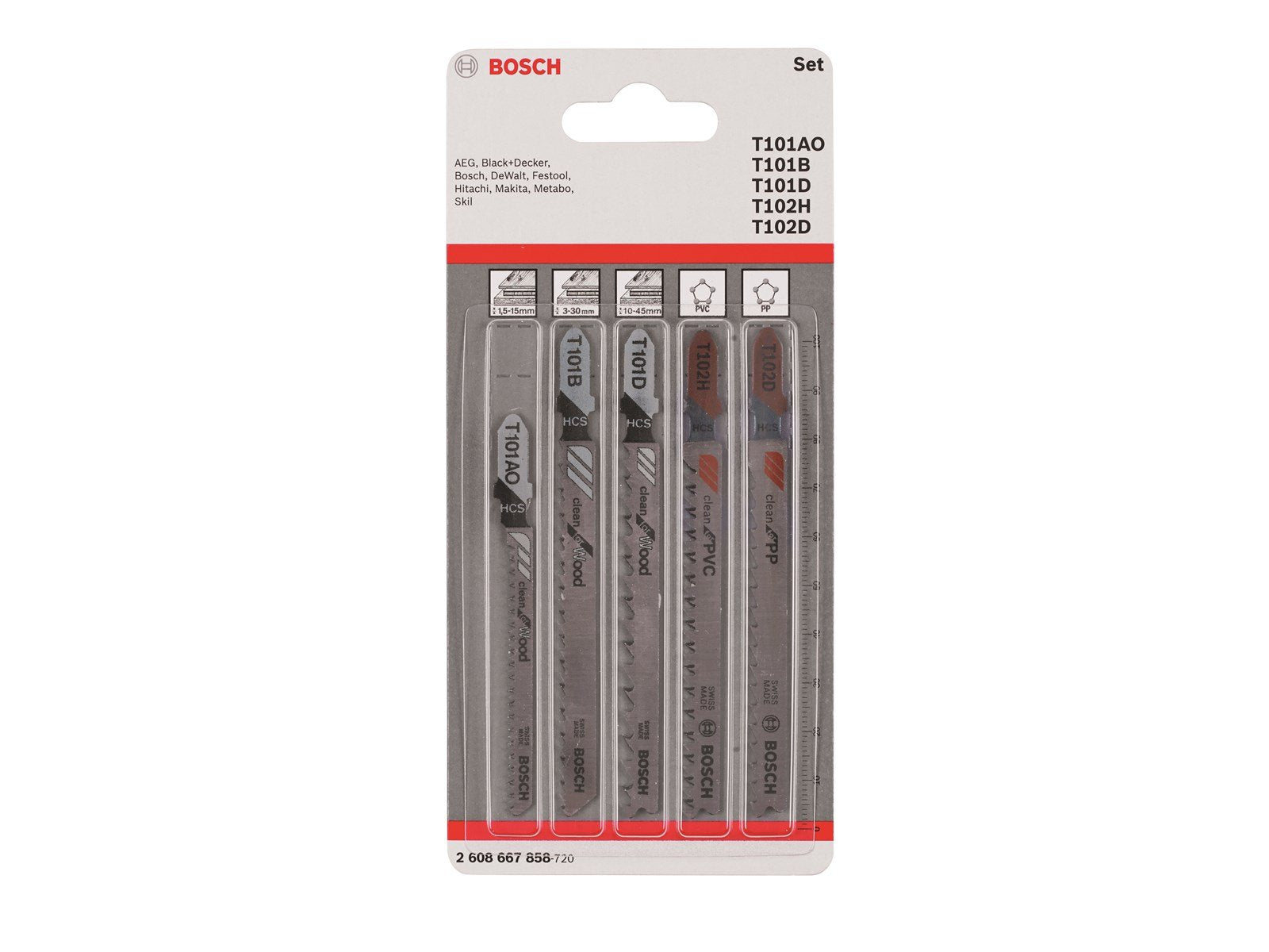 Bosch STIKSAVKLINGESÆT TRÆ OG PLAST 5 STK